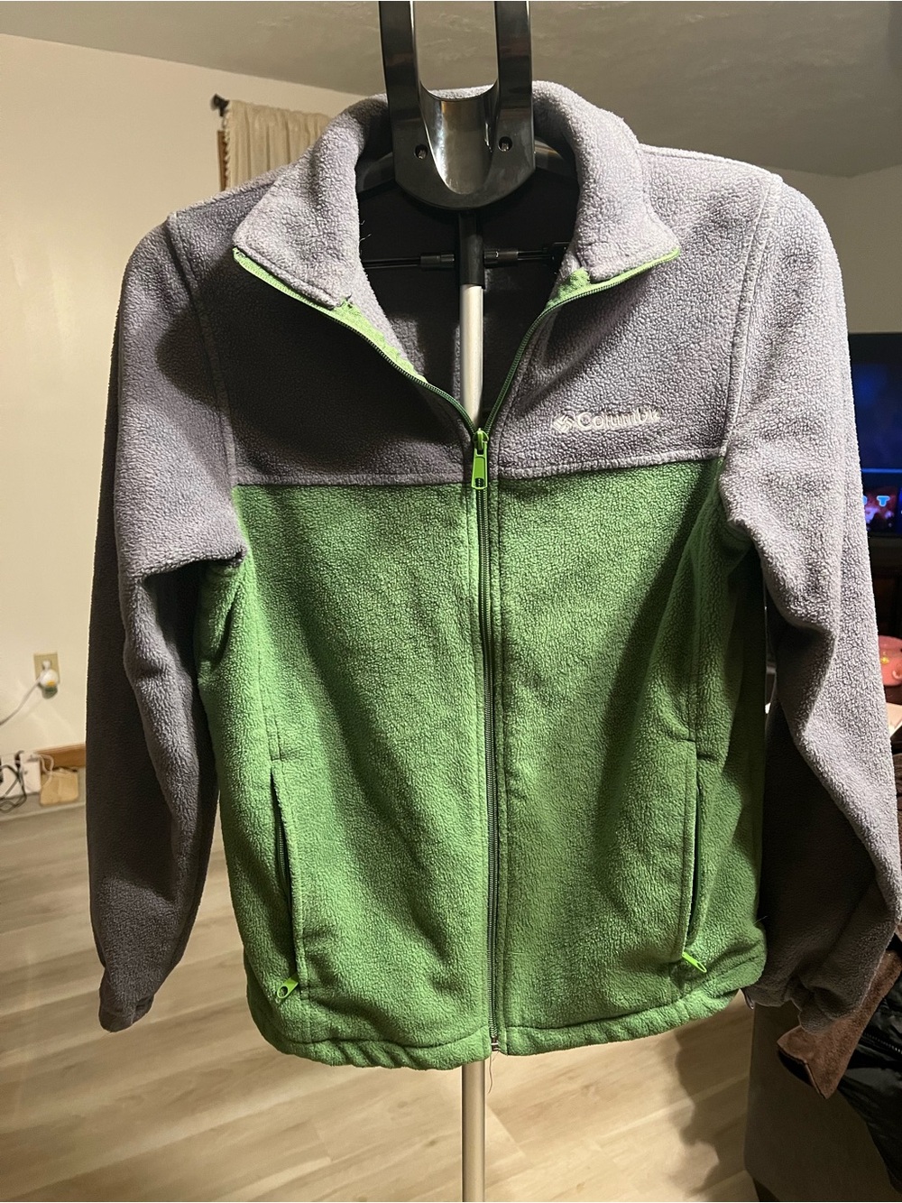 Columbia green/grey Two-Tone Fleece Jacket - Green & Gray